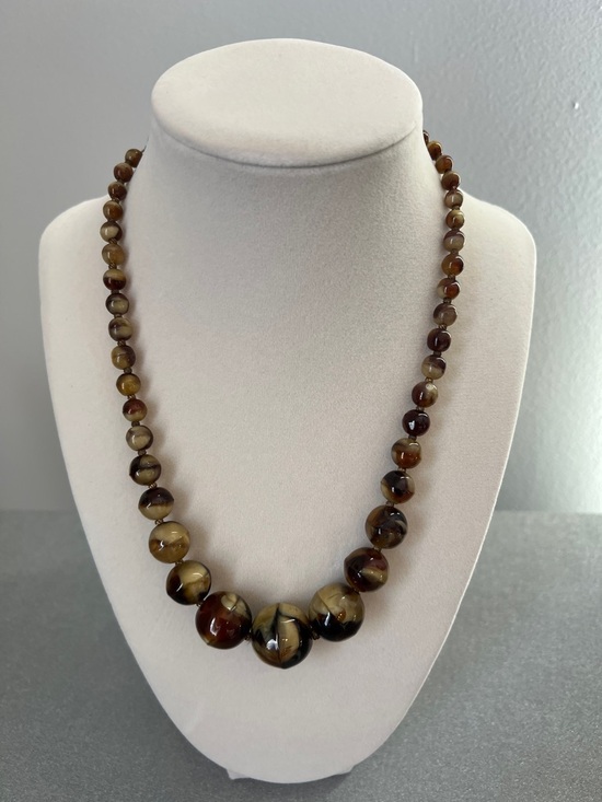 Jewelry - Brown Agate Bead 8.5” Necklace - Women Jewelry